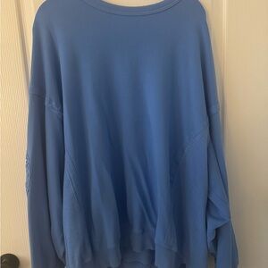 Aerie Oversized Crochet Sweatshirt